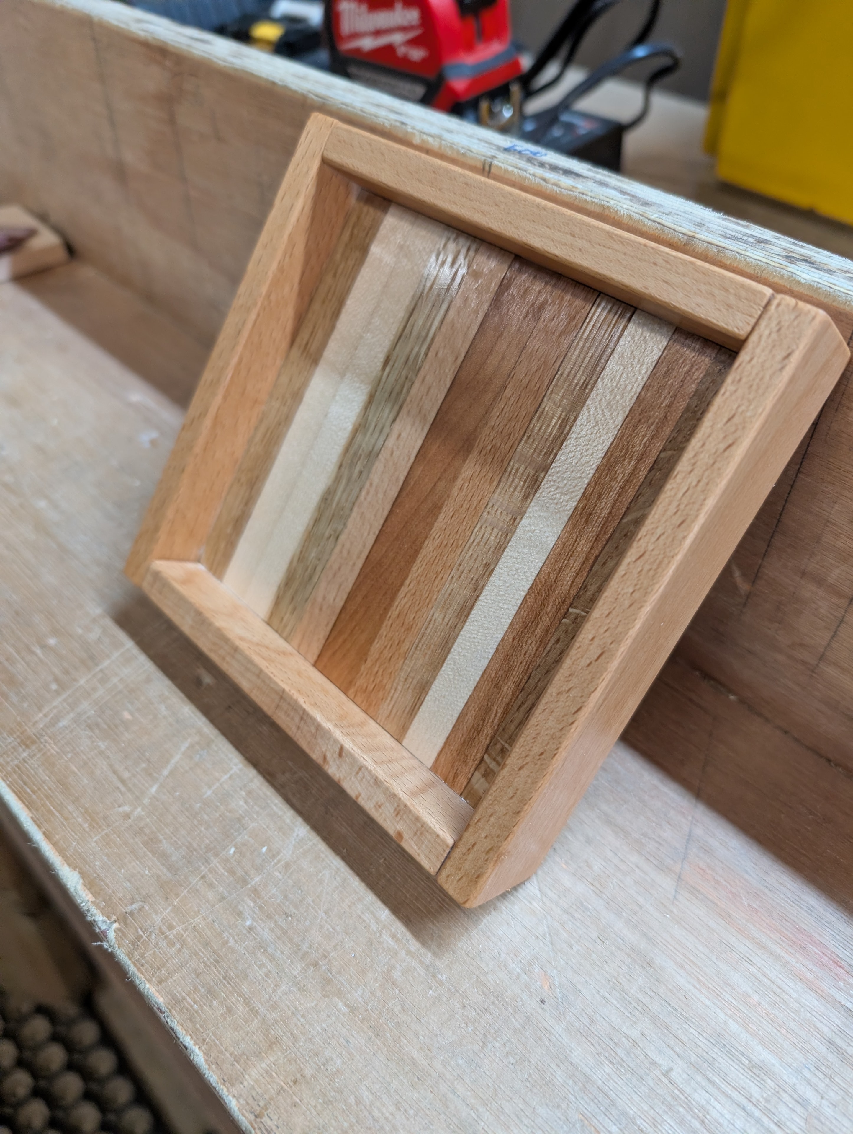 Handcrafted hardwood dice tray made in Wales